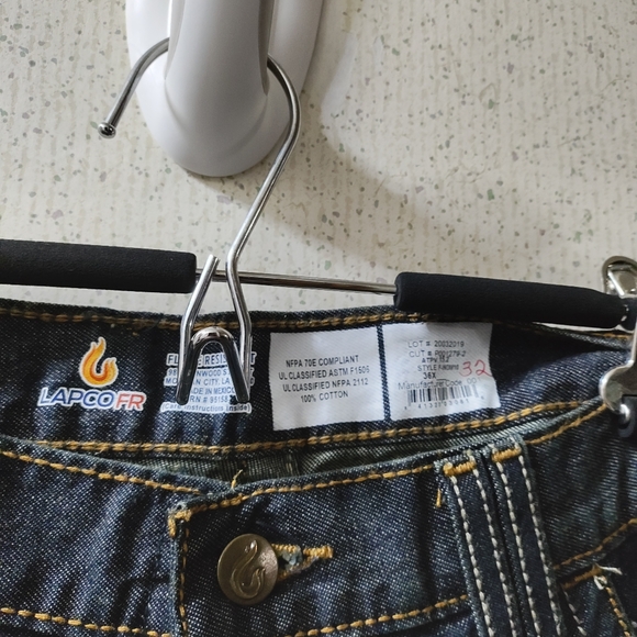 Lapco Mens Flame Resistant Jeans FR Jeans Size 36x32 Cat2 Straight Modern Fit - Picture 2 of 11